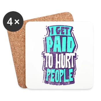 Physiotherapist - Coasters (set of 4) - white - Front