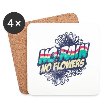 Pas de pluie, pas de fleurs - Dessous de verre (lot de 4) - blanc - Devant