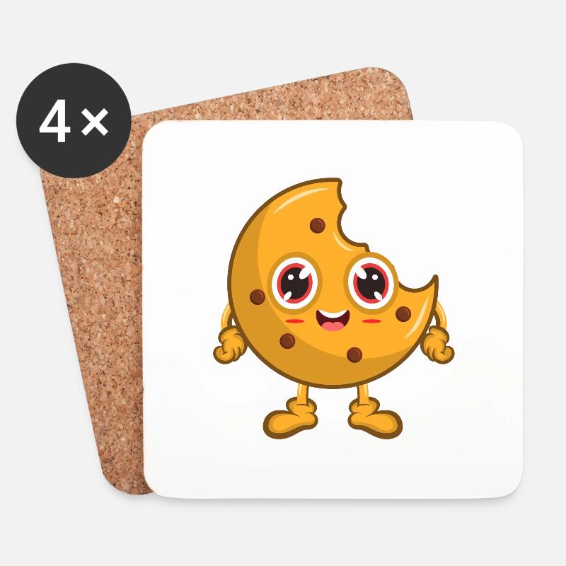 Cookie Keks - Untersetzer (4er-Set) - Weiß