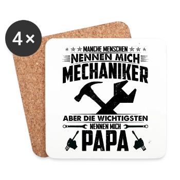 Mechaniker Papa manche Menschen nennen mich - Untersetzer (4er-Set) - Weiß - Vorne