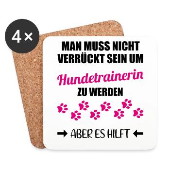 Hundetrainerin Lustiger Spruch Geschenk - Untersetzer (4er-Set) - Weiß - Vorne