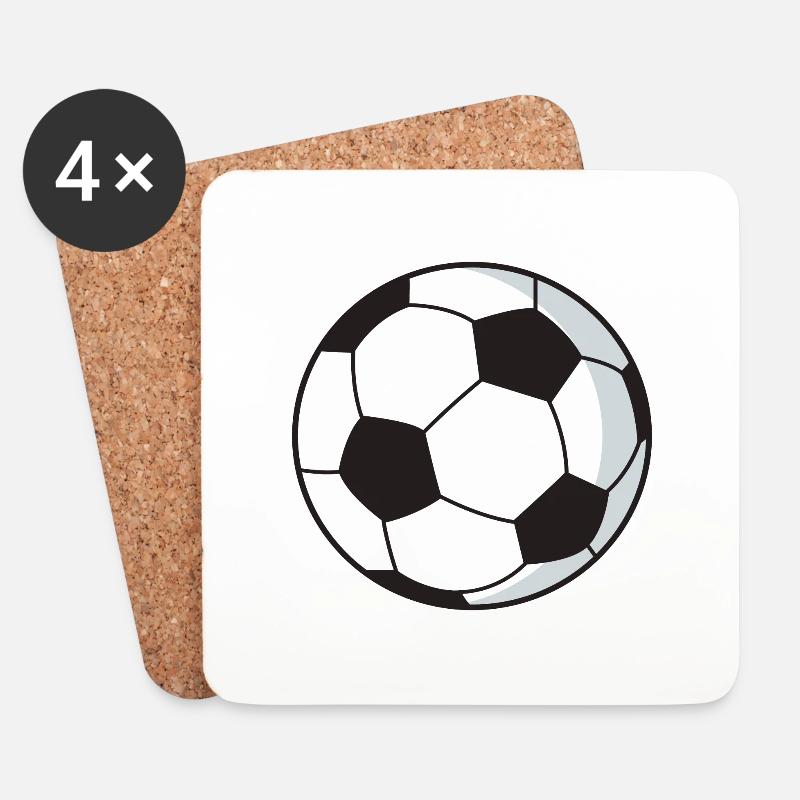 Fußball - Untersetzer (4er-Set) - Weiß
