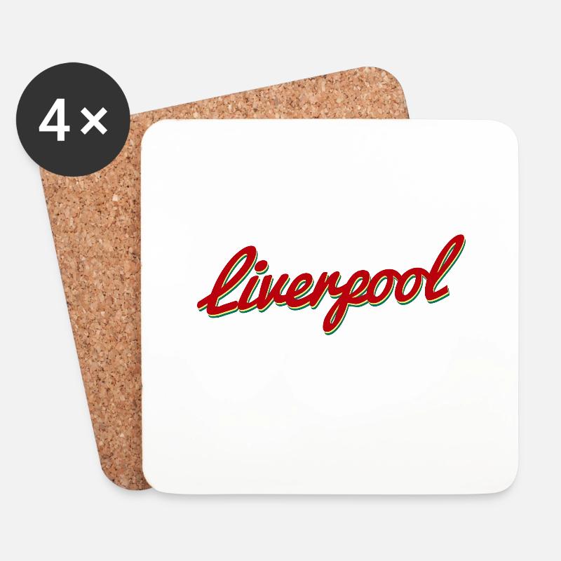 Liverpool - Untersetzer (4er-Set) - Weiß