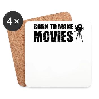 Hobby Regisseur Filmemacher Filmproduzent Geschenk - Untersetzer (4er-Set) - Weiß - Vorne
