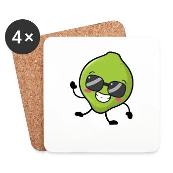 Cool lime - Coasters (set of 4) - white - Front
