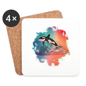 Orca - Untersetzer (4er-Set) - Weiß - Vorne