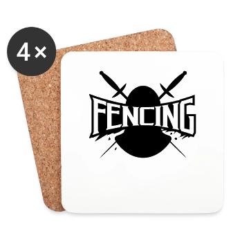 fencing - Coasters (set of 4) - white - Front