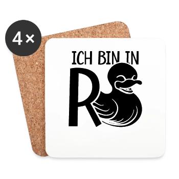 Rentner Rente - Untersetzer (4er-Set) - Weiß - Vorne