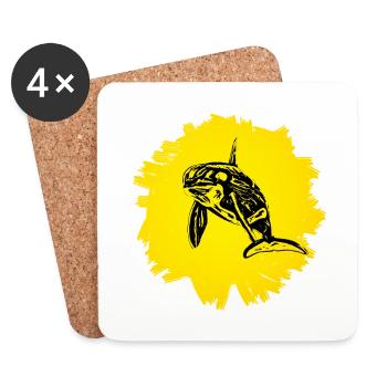 Orca - Untersetzer (4er-Set) - Weiß - Vorne