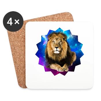 lion - Coasters (set of 4) - white - Front