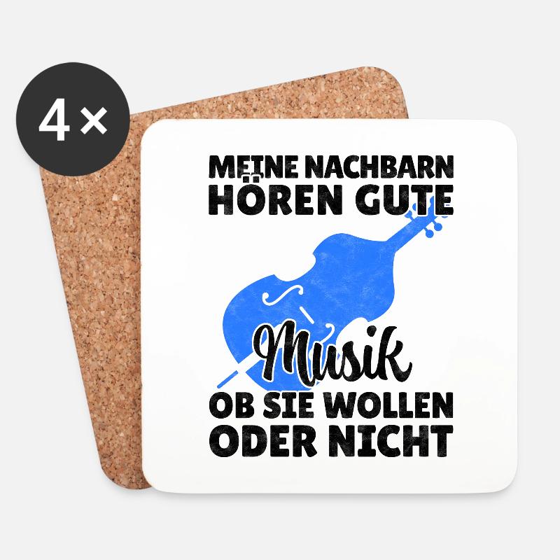 Cello gute Musik Violoncello Cellist Spruch - Untersetzer (4er-Set) - Weiß