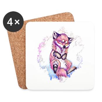 fox - Coasters (set of 4) - white - Front
