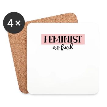 Feministin Feminismus Feminist - Untersetzer (4er-Set) - Weiß - Vorne