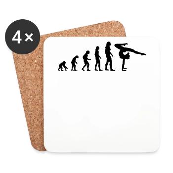 Gymnastin Gymnastics Evolution Gift Ladies - Coasters (set of 4) - white - Front