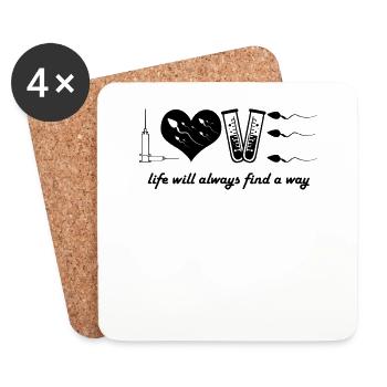 Love IVf Transfer Day Embabies Embryo Infertility - Untersetzer (4er-Set) - Weiß - Vorne