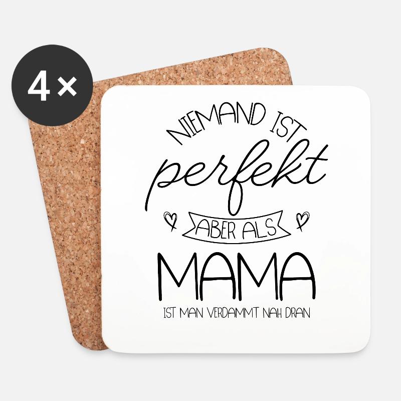 Mama - Untersetzer (4er-Set) - Weiß