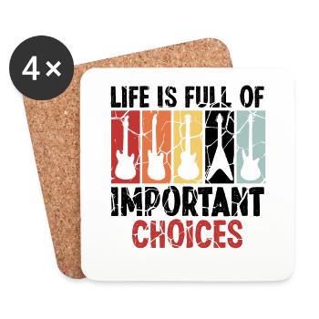 Life Full of Important Decisions - Coasters (set of 4) - white - Front
