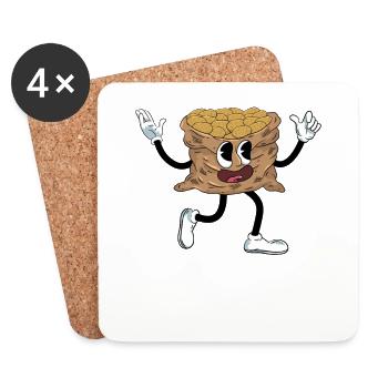 Kartoffel - Untersetzer (4er-Set) - Weiß - Vorne