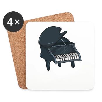 Klavier - Untersetzer (4er-Set) - Weiß - Vorne