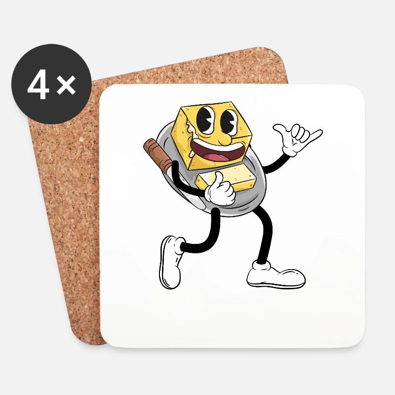 Butter - Untersetzer (4er-Set) - Weiß
