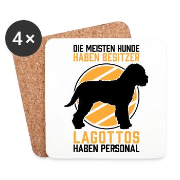 Lagotto Romagnolo haben Personal Trüffelhund - Untersetzer (4er-Set) - Weiß - Vorne
