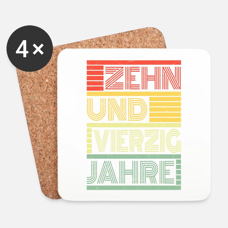 50. Geburtstag Männer Geboren 50. Jahre Geburtstag - Untersetzer (4er-Set) - Weiß