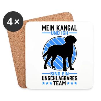 Kangal Hirtenhund unschlagbar Anatolischer Hund - Untersetzer (4er-Set) - Weiß - Vorne