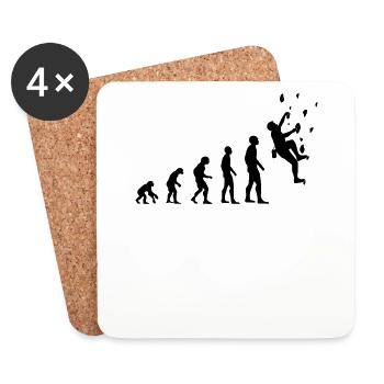Climber Evolution Salle d’escalade - Dessous de verre (lot de 4) - blanc - Devant