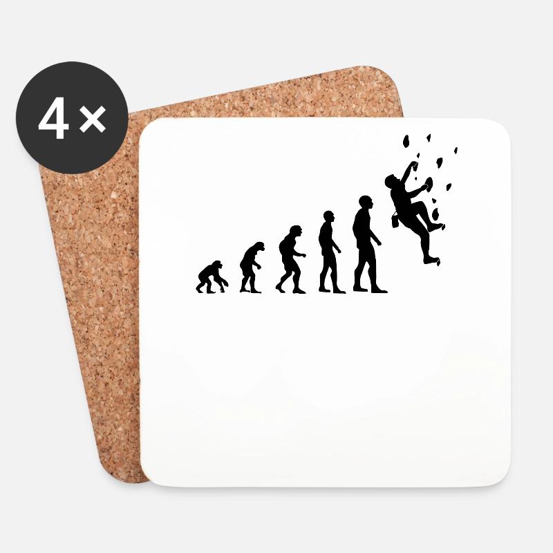 Kletterer Evolution Kletterwand Kletterhalle - Untersetzer (4er-Set) - Weiß