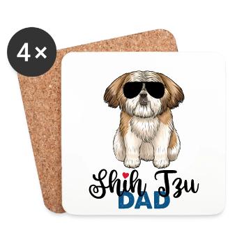 Shih Tzu Dad Shih Tzu Papa - Untersetzer (4er-Set) - Weiß - Vorne