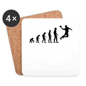 Handball Sport Handball Player Evolution Cadeau - Dessous de verre (lot de 4) - blanc - Devant