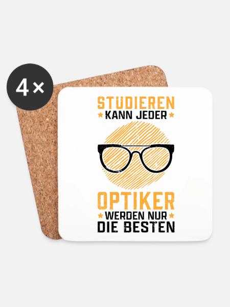 Augenoptiker studieren Optometrist Optiker - Untersetzer (4er-Set) - Weiß