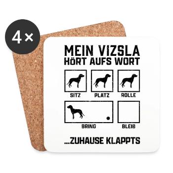 Magyar Vizsla Hundetricks Ungarischer Vorstehhund - Untersetzer (4er-Set) - Weiß - Vorne