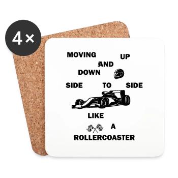 Moving up and down Motorsport Norris - Coasters (set of 4) - white - Front