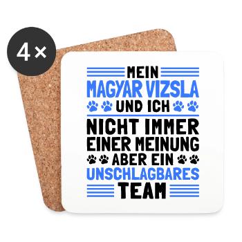 Mein Magyar Vizsla und Ich Ungarischer Vorstehhund - Untersetzer (4er-Set) - Weiß - Vorne