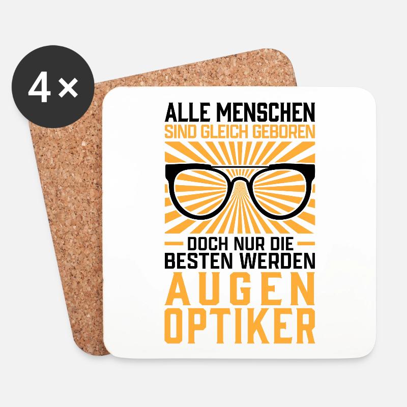 Die Besten werden Augenoptiker Optometrist - Untersetzer (4er-Set) - Weiß