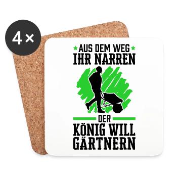 Galabauer aus dem Weg Landschaftsgärtner - Untersetzer (4er-Set) - Weiß - Vorne