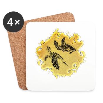Tortoises - Coasters (set of 4) - white - Front