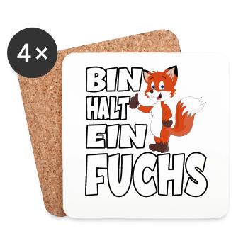 Ich Bin Halt Ein Fuchs für einen Fuchsliebhaber - Untersetzer (4er-Set) - Weiß - Vorne