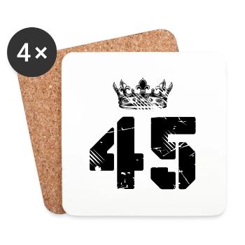 45 Number crown - Coasters (set of 4) - white - Front