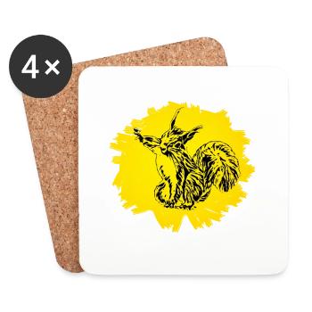 Squirrel - Coasters (set of 4) - white - Front