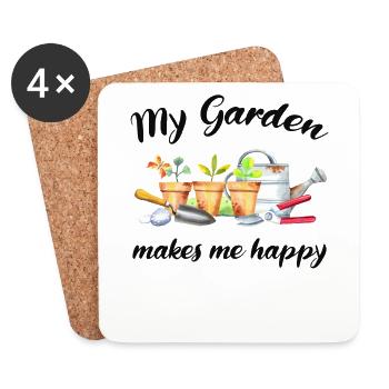 Garden Saying Gardener Hobby Gardener Gift Idea - Coasters (set of 4) - white - Front