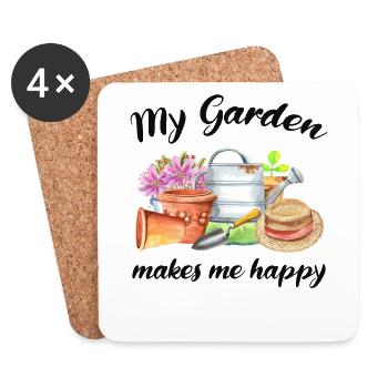 Garden Saying Gardener Hobby Gardener Gift Idea - Coasters (set of 4) - white - Front