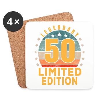 Birthday Legendary 50 Years Limited Edition - Coasters (set of 4) - white - Front