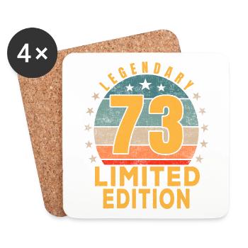 Birthday Legendary 73 Years Limited Edition - Coasters (set of 4) - white - Front