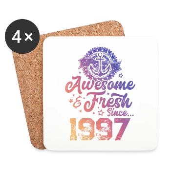1997 awesome fresh - Untersetzer (4er-Set) - Weiß - Vorne