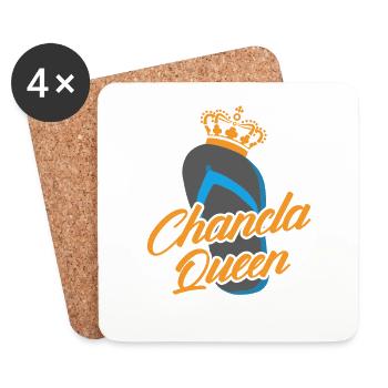 Chancla Reine Espagnole Mexicaine La Chancla - Dessous de verre (lot de 4) - blanc - Devant