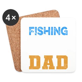 Fishing Dad - Coasters (set of 4) - white - Front