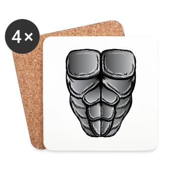 Gorilla Costume Halloween - Coasters (set of 4) - white - Front