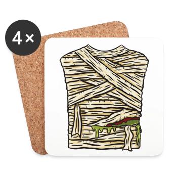 Mummy Costume Halloween - Coasters (set of 4) - white - Front